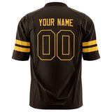 Custom Black Gold Solid Colour Football Jersey