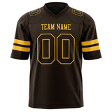 Custom Black Gold Solid Colour Football Jersey