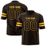 Custom Black Gold Solid Colour Football Jersey