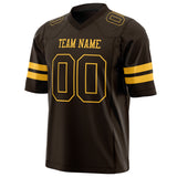 Custom Black Gold Solid Colour Football Jersey