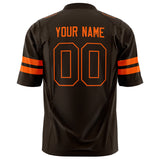 Custom Black Orange Solid Colour Football Jersey