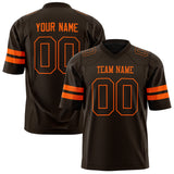 Custom Black Orange Solid Colour Football Jersey