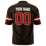 Custom Black Red Solid Colour Football Jersey