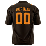 Custom Black Orange Solid Colour Football Jersey