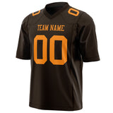 Custom Black Orange Solid Colour Football Jersey