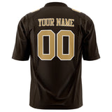 Custom Black Old Gold Solid Colour Football Jersey