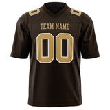 Custom Black Old Gold Solid Colour Football Jersey