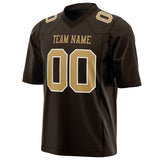 Custom Black Old Gold Solid Colour Football Jersey