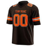 Custom Black Orange Solid Colour Football Jersey