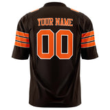 Custom Black Orange Solid Colour Football Jersey