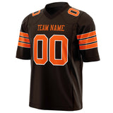 Custom Black Orange Solid Colour Football Jersey