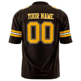 Custom Black Gold Solid Colour Football Jersey