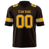 Custom Black Gold Solid Colour Football Jersey