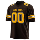 Custom Black Gold Solid Colour Football Jersey