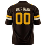 Custom Black Gold Solid Colour Football Jersey