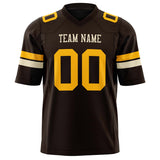 Custom Black Gold Solid Colour Football Jersey