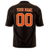 Custom Black Orange Solid Colour Football Jersey