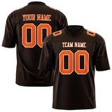 Custom Black Orange Solid Colour Football Jersey