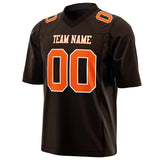 Custom Black Orange Solid Colour Football Jersey