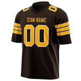 Custom Black Gold Solid Colour Football Jersey