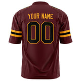 Custom Burgundy Black Solid Colour Football Jersey