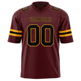 Custom Burgundy Black Solid Colour Football Jersey