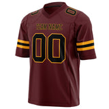 Custom Burgundy Black Solid Colour Football Jersey