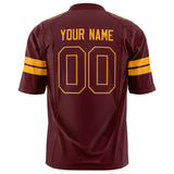 Custom Burgundy Gold Solid Colour Football Jersey