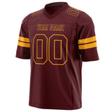 Custom Burgundy Gold Solid Colour Football Jersey