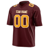 Custom Burgundy Gold Solid Colour Football Jersey