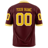 Custom Burgundy Gold Solid Colour Football Jersey