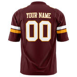 Custom Burgundy White Solid Colour Football Jersey