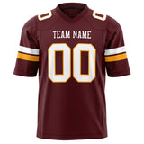 Custom Burgundy White Solid Colour Football Jersey