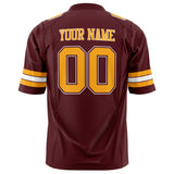 Custom Burgundy Gold Solid Colour Football Jersey