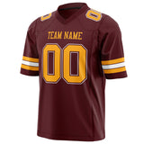 Custom Burgundy Gold Solid Colour Football Jersey