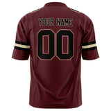 Custom Burgundy Black Solid Colour Football Jersey