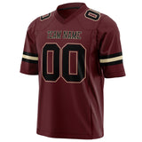 Custom Burgundy Black Solid Colour Football Jersey