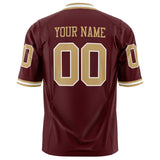 Custom Burgundy Old Gold Solid Colour Football Jersey