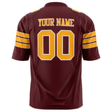 Custom Burgundy Gold Solid Colour Football Jersey