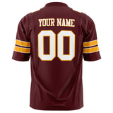 Custom Burgundy White Solid Colour Football Jersey