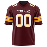 Custom Burgundy White Solid Colour Football Jersey