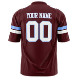 Custom Burgundy White Solid Colour Football Jersey