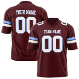 Custom Burgundy White Solid Colour Football Jersey