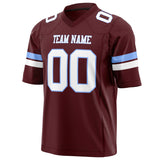 Custom Burgundy White Solid Colour Football Jersey