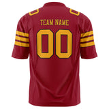 Custom Cardinal Gold Solid Colour Football Jersey