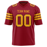 Custom Cardinal Gold Solid Colour Football Jersey