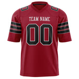 Custom Cardinal Black Solid Colour Football Jersey