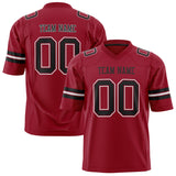 Custom Cardinal Black Solid Colour Football Jersey