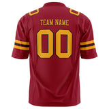 Custom Cardinal Gold Solid Colour Football Jersey