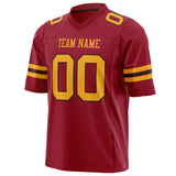 Custom Cardinal Gold Solid Colour Football Jersey